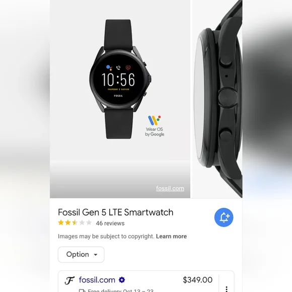 Gen 5 Fossil smart watch